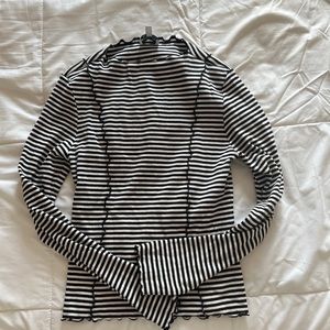 Size large stripe top